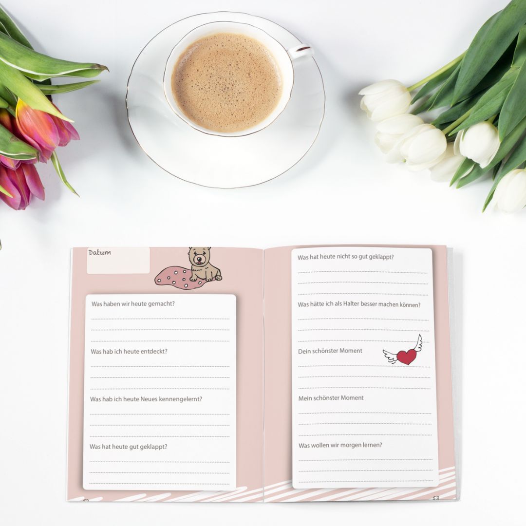 Welpen 1x1 Ringbuch mit Checklisten und Tagebuchfunktion für Hundebesitzer