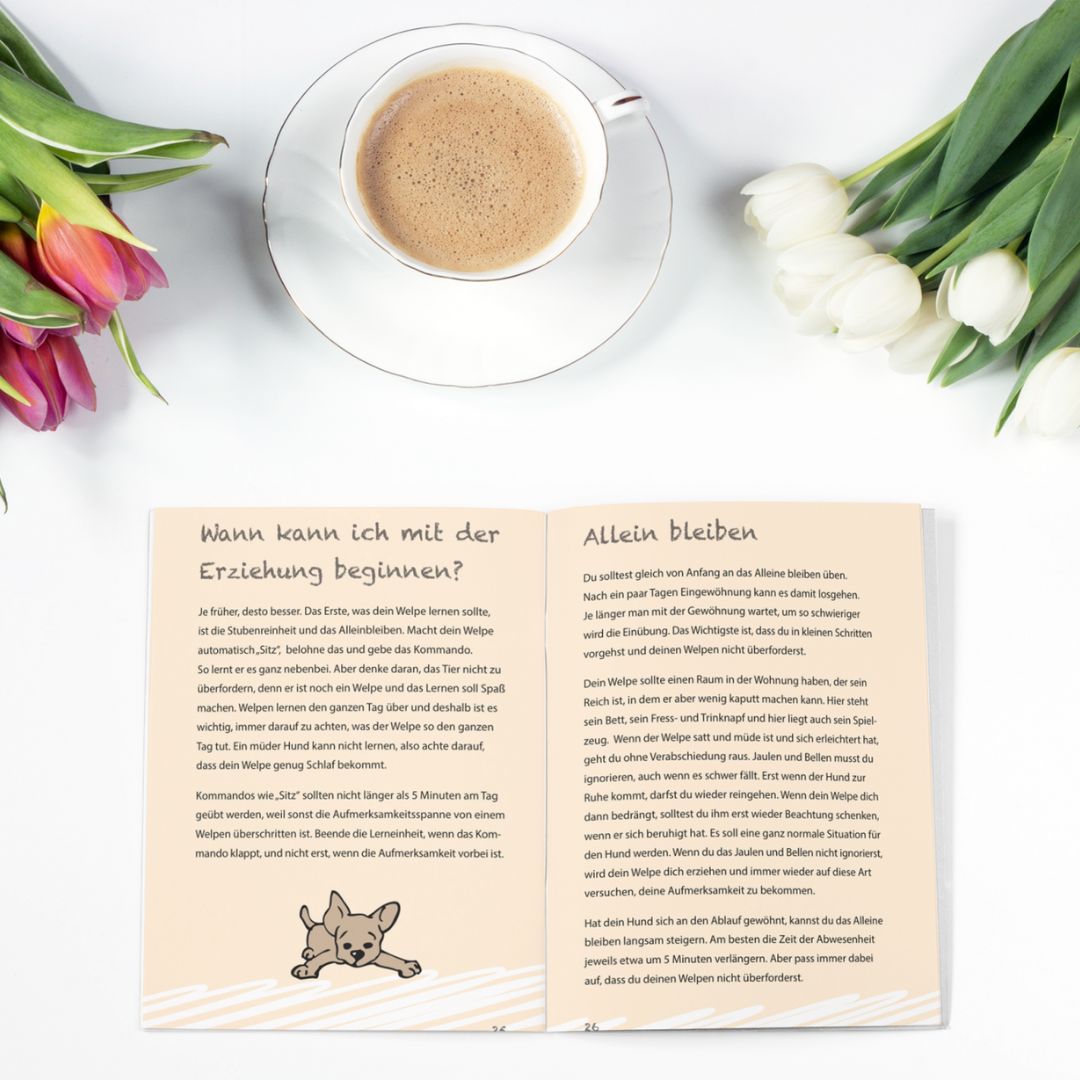 Welpen 1x1 Ringbuch mit Checklisten und Tagebuchfunktion für Hundebesitzer
