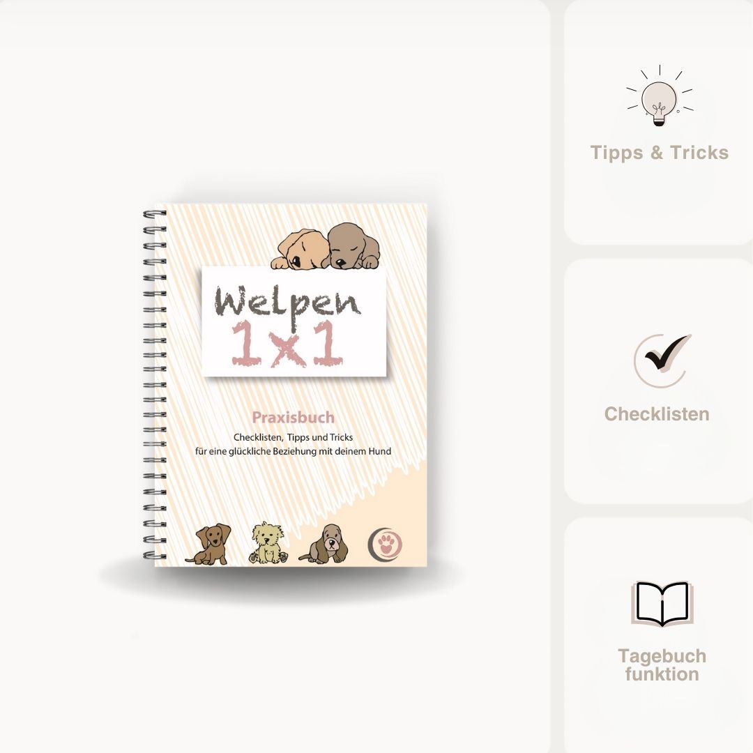 Welpen 1x1 Ringbuch mit Checklisten und Tagebuchfunktion für Hundebesitzer