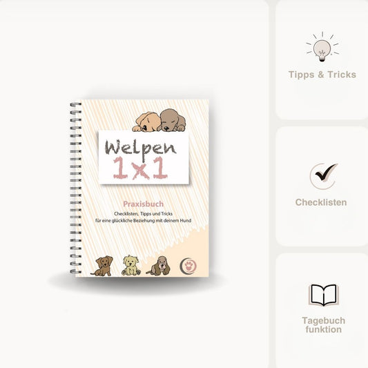 Welpen 1x1 Ringbuch mit Checklisten und Tagebuchfunktion für Hundebesitzer