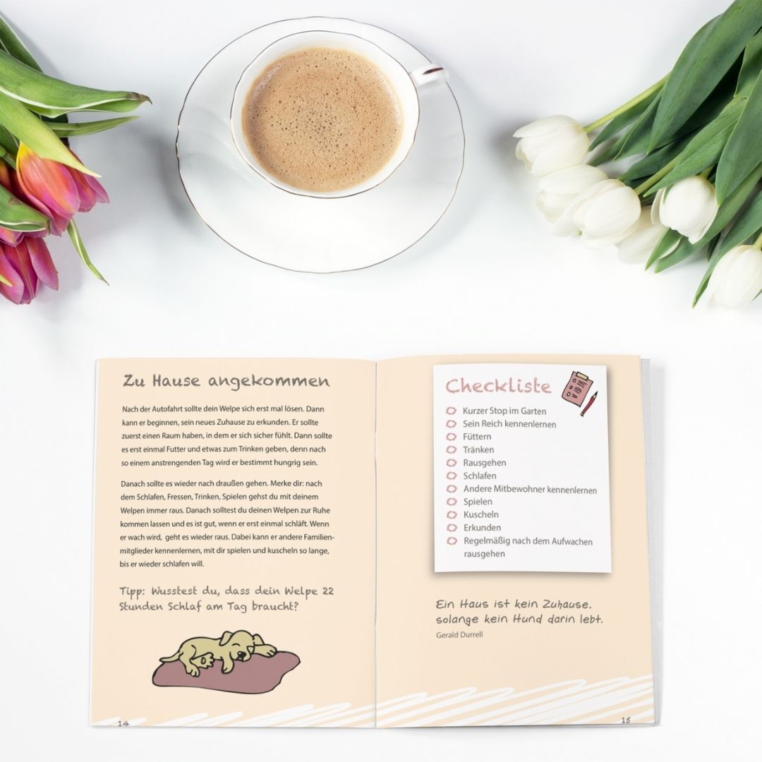 Welpen 1x1 Ringbuch mit Checklisten und Tagebuchfunktion für Hundebesitzer